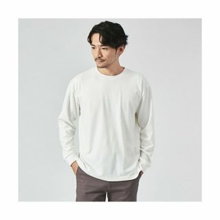 アバハウス(ABAHOUSE)の【ホワイト】【パウダーストレッチ】スムース クルーネック(Tシャツ/カットソー(半袖/袖なし))