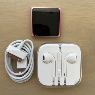 アップル(Apple)のipod nano 第6世代 16GB ピンク    未使用イヤホン、充電器付き(ポータブルプレーヤー)