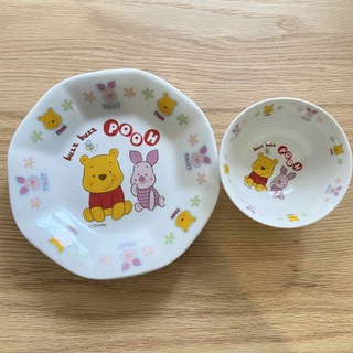 クマノプーサン(くまのプーさん)のくまのプーさん 子供用食器　2枚セット(プレート/茶碗)