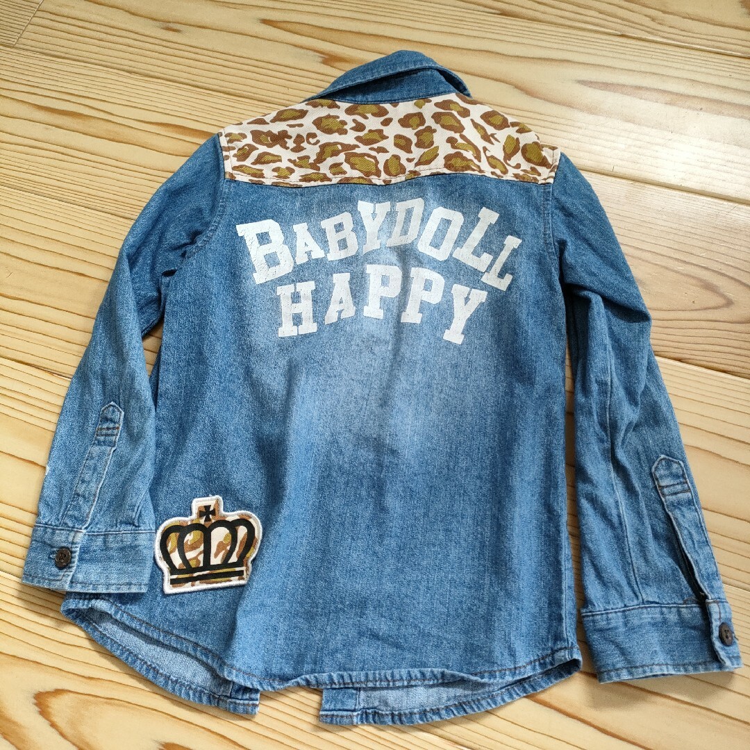 BABYDOLL(ベビードール)のベビードール デニムシャツ 110サイズ キッズ/ベビー/マタニティのキッズ服男の子用(90cm~)(ジャケット/上着)の商品写真