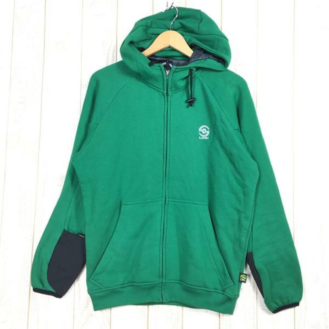 MENs S  ロキ モルフジップ MORF ZIP フルジップ スウェット パーカー フーディ ブランド消滅 入手困難 LOKI グリーン系