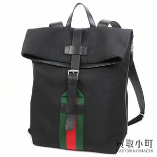 グッチ(Gucci)のグッチ【GUCCI】グッチバンド ブラック テクノキャンバス(バッグパック/リュック)