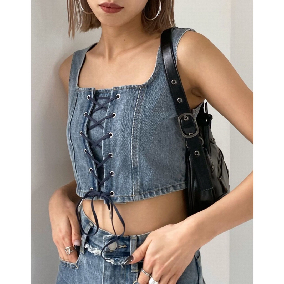 Lace up denim セットアップ