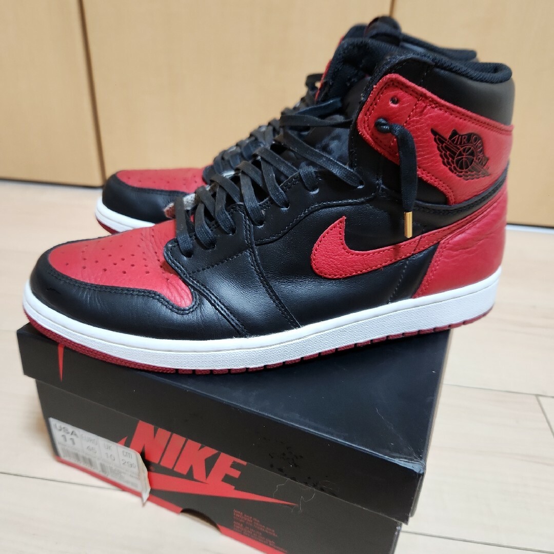 【24.5】NIKE AIR JORDAN 1 HIGH OG GS つま黒 茶