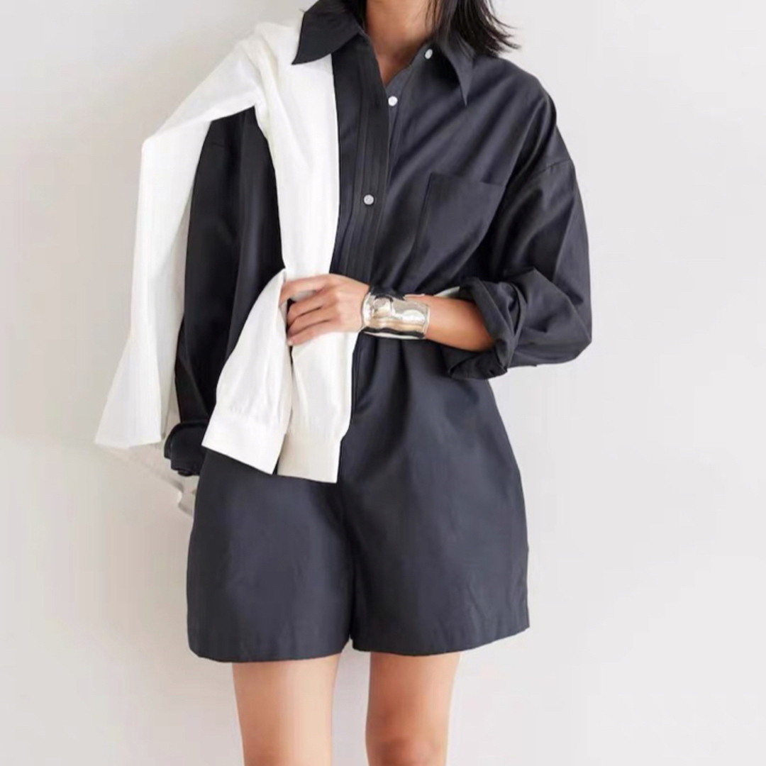 OXFORDシャツロンパース