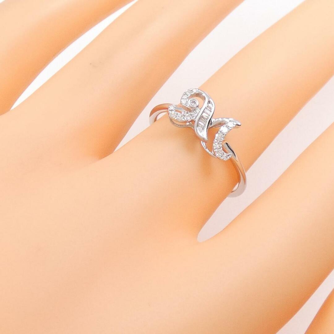 イニシャル「M」 ダイヤ0.11ct-