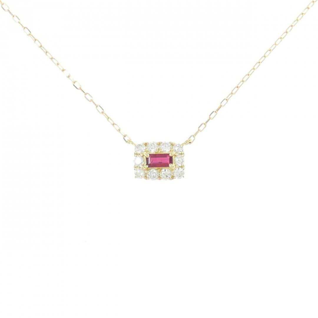 K18YG ルビー ネックレス 0.12CT