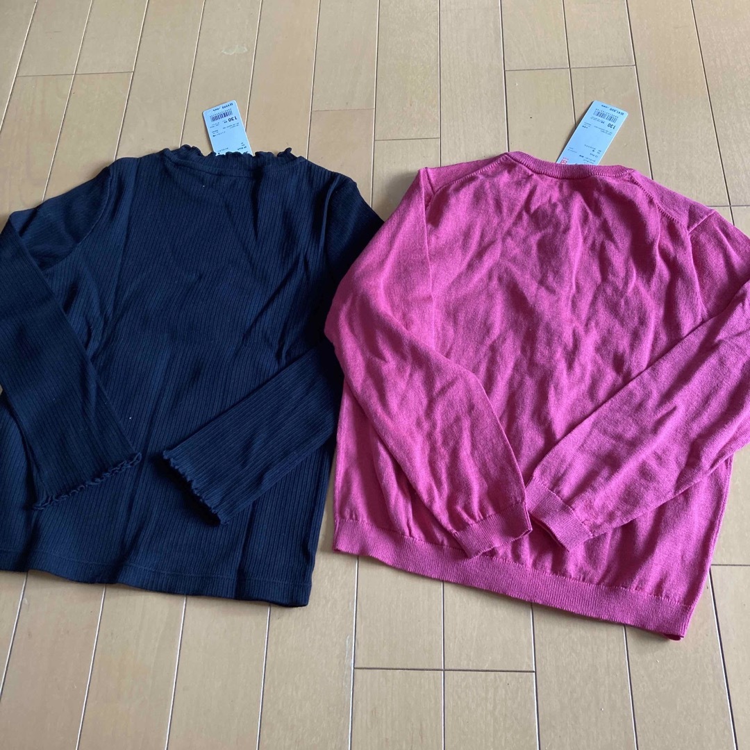 UNIQLO(ユニクロ)の130センチ4枚セット(新品2枚) キッズ/ベビー/マタニティのキッズ服女の子用(90cm~)(その他)の商品写真