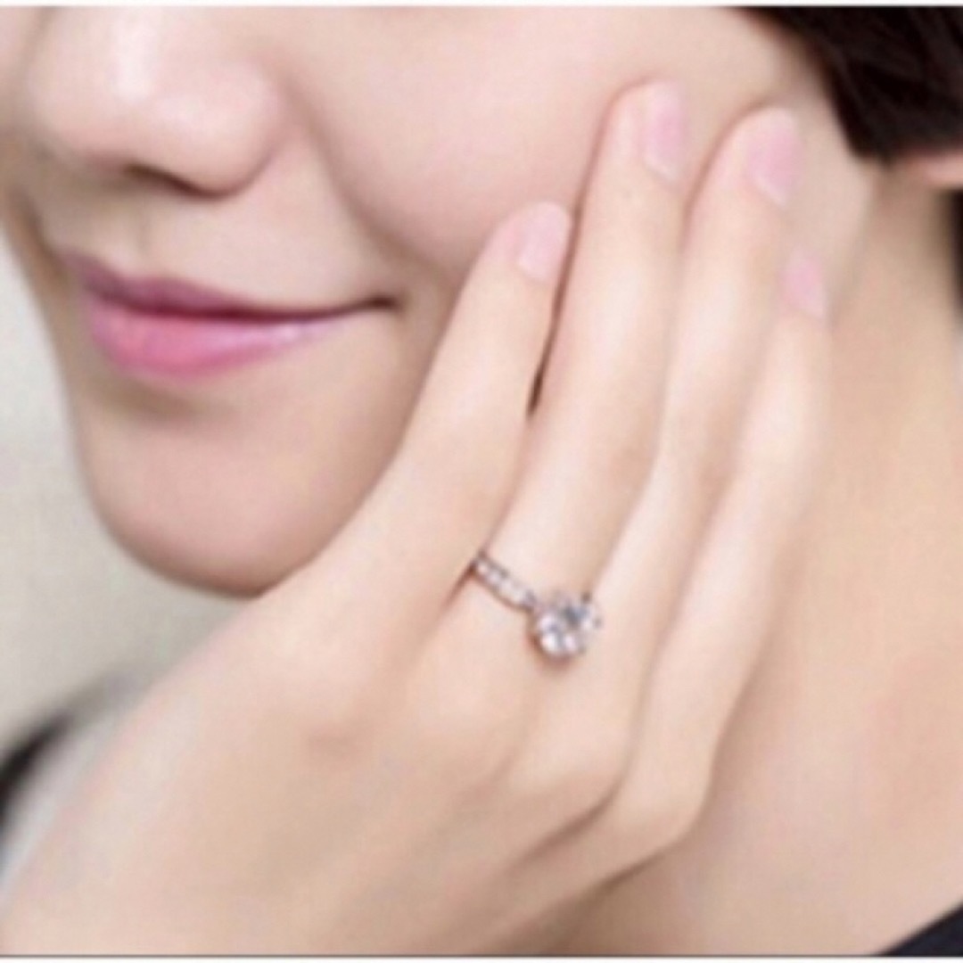 SWAROVSKI(スワロフスキー)のK18RGP スワロフスキージルコニア1.5ct リング（ホワイトゴールド） レディースのアクセサリー(リング(指輪))の商品写真