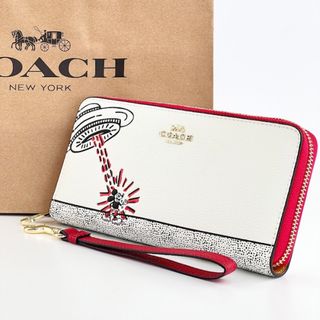 コーチ(COACH)の新品 COACH コーチ 長財布 ディズニーミッキーマウス x キースヘリング(財布)