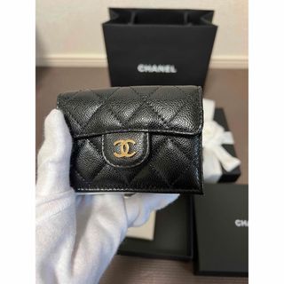 シャネル(CHANEL)のお値下げ　新品　CHANEL　マトラッセ　折り財布　キャビアスキン　大人気(財布)