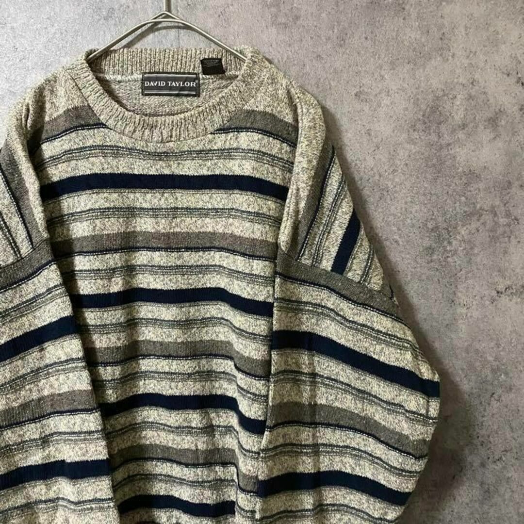 90s vintage 柄ニット メンズ L 古着 個性派 M2の通販 by 古着屋|ラクマ