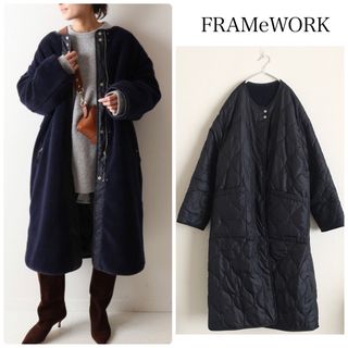 フレームワーク(FRAMeWORK)のFRAMeWORK 美品　BOA 2WAY ZIP COAT◆(ロングコート)