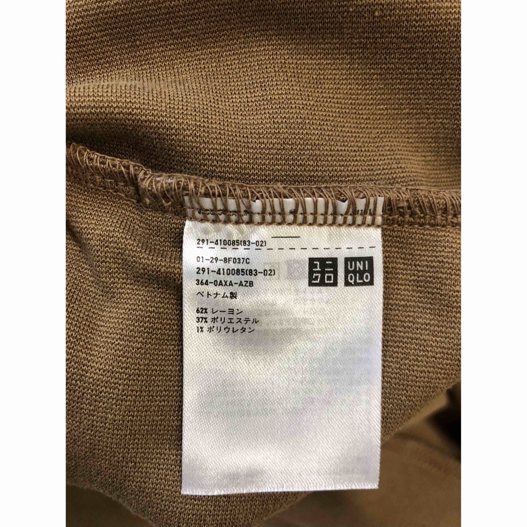 UNIQLO(ユニクロ)のユニクロ　ポンチカシュクール　サルペット　ブラウン　茶色　レディース　サイズＬ レディースのパンツ(オールインワン)の商品写真