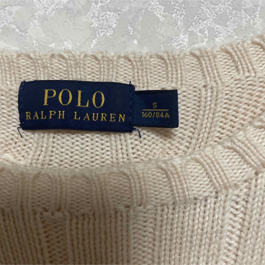 POLO RALPH LAUREN(ポロラルフローレン)のラルフローレンニットベージュS レディースのトップス(ニット/セーター)の商品写真