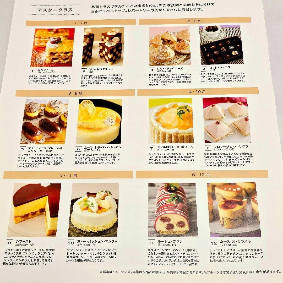 ABCクッキングスタジオ レシピ ケーキコース ケーキ教室 マスタークラス 原本 1