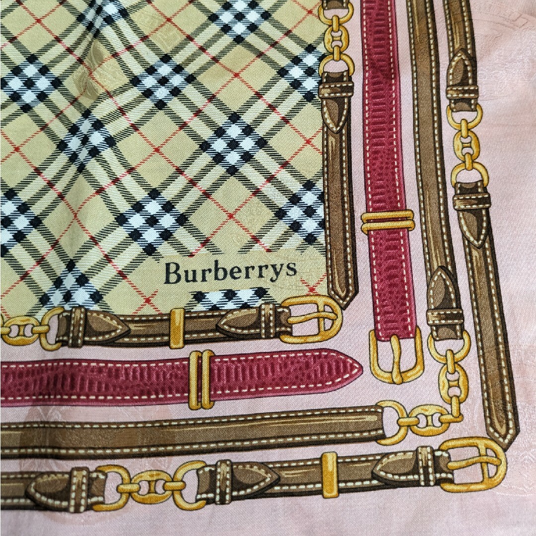 BURBERRY(バーバリー)のバーバリー ピンク色ハンカチ レディースのファッション小物(ハンカチ)の商品写真