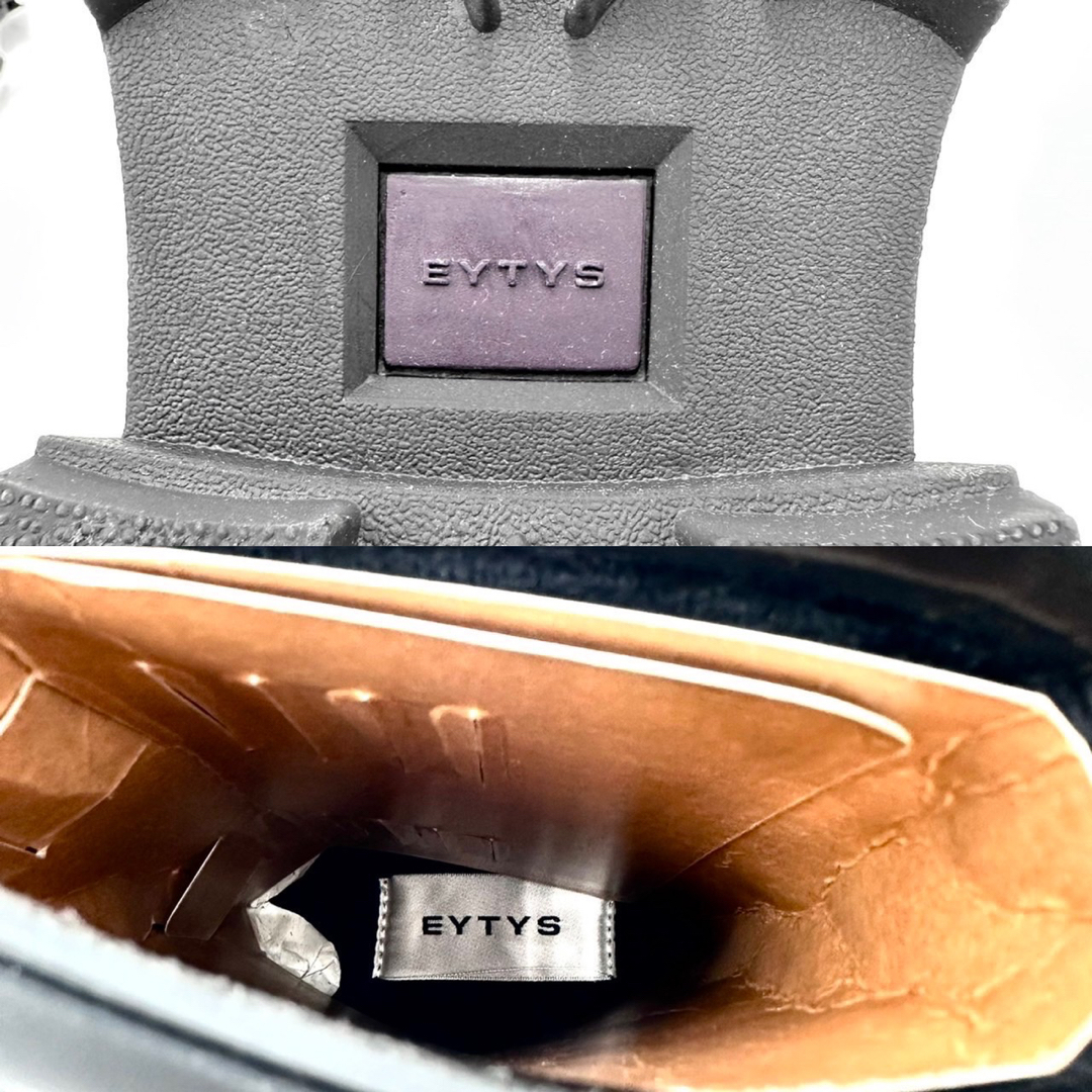EYTYS(エイティス)の28.5cm EYTYS AQUARI コンバットブーツ レザー ブラック 厚底 メンズの靴/シューズ(ブーツ)の商品写真