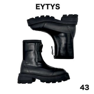 エイティス(EYTYS)の28.5cm EYTYS AQUARI コンバットブーツ レザー ブラック 厚底(ブーツ)