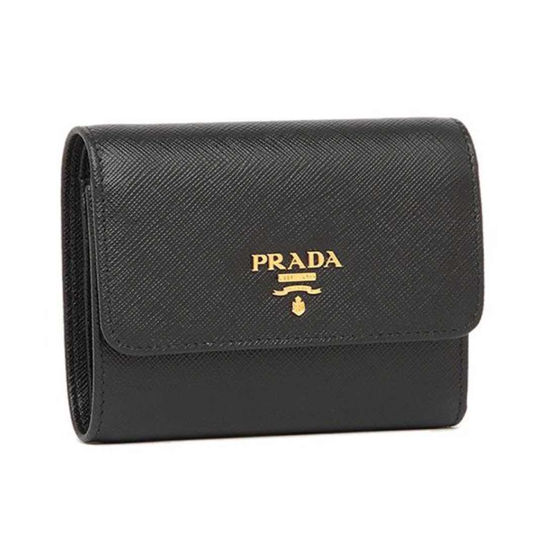 美品　PRADA 折り財布　サフィアーノ