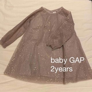 ベビーギャップ(babyGAP)のbaby GAP キラキラレースワンピース　2years(ワンピース)