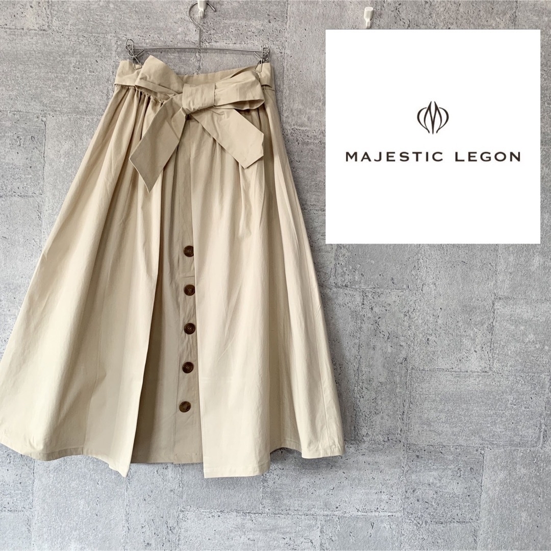 MAJESTIC LEGON(マジェスティックレゴン)のSサイズ　MAJESTIC LEGON   バックボタントレンチスカート レディースのスカート(ロングスカート)の商品写真