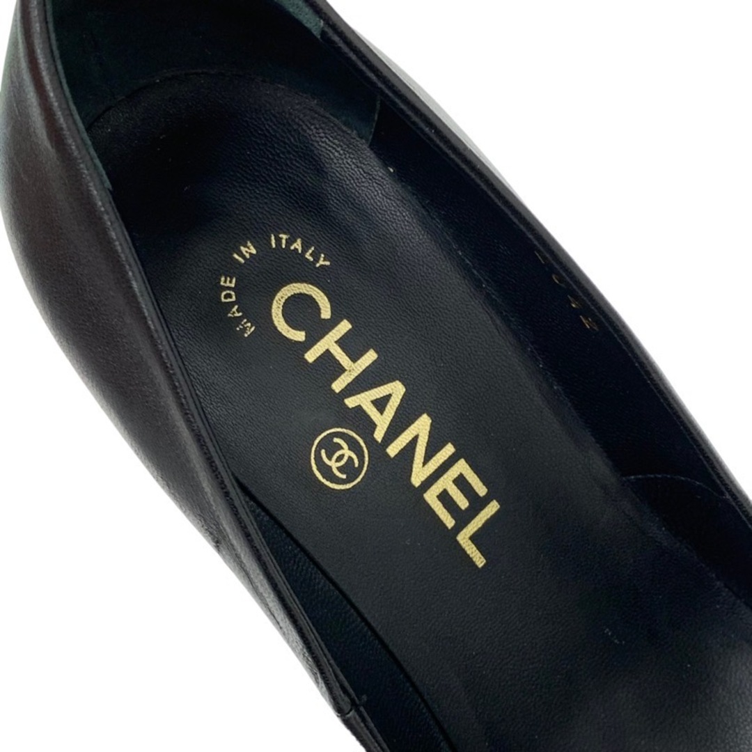 CHANEL(シャネル)のシャネル CHANEL パンプス パーティーシューズ 靴 シューズ ココマーク パール レザー パテント ブラック 黒 レディースの靴/シューズ(ハイヒール/パンプス)の商品写真