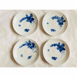 【美品】Royal Copenhagen▪ブルーフラワー豆皿4枚▪１級品