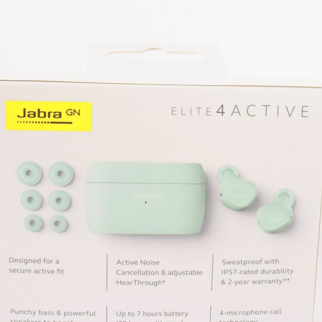 Jabra Elite 4 Active 完全ワイヤレスイヤホン Light Mint