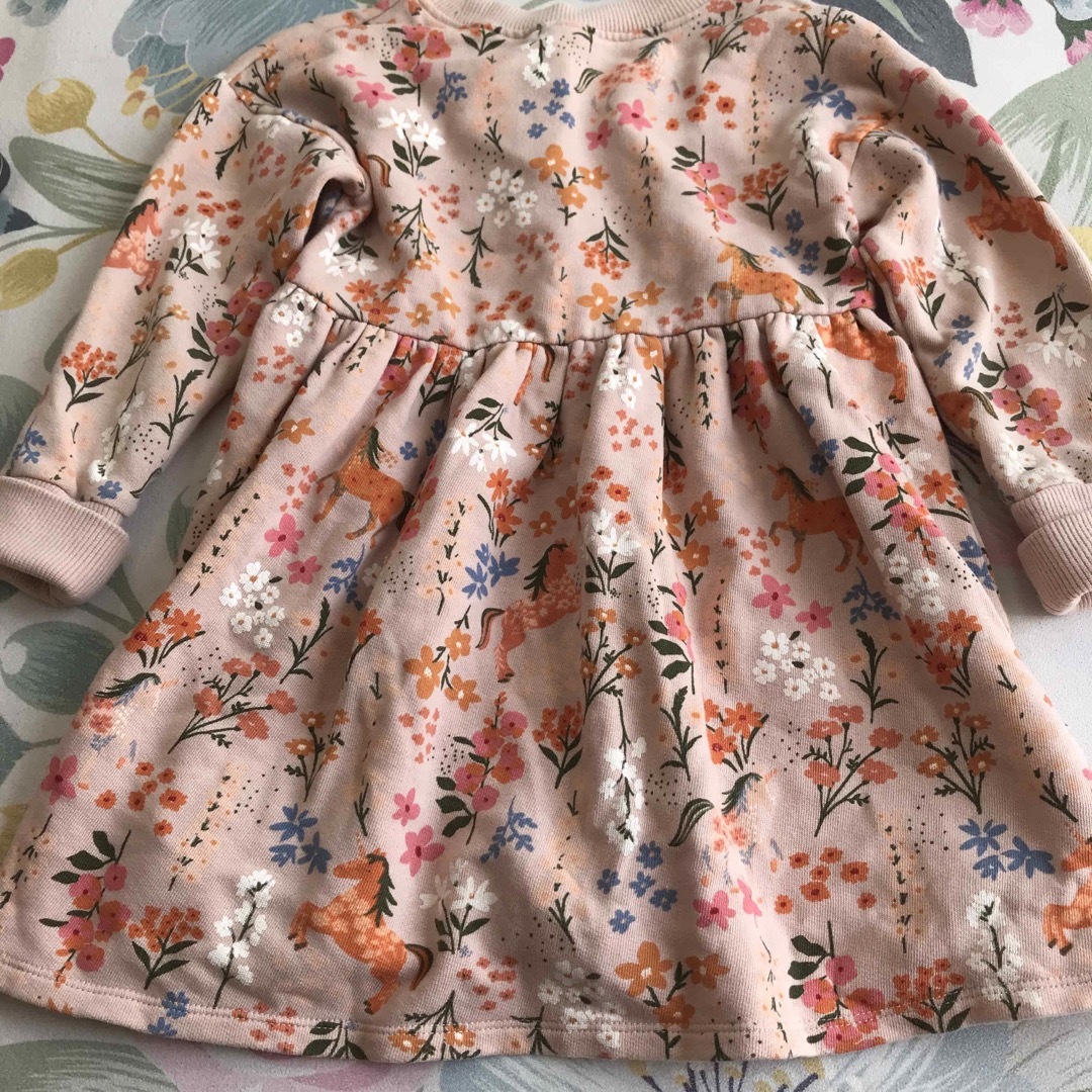 NEXT(ネクスト)のnext 花柄ワンピース　110 裏起毛 キッズ/ベビー/マタニティのキッズ服女の子用(90cm~)(ワンピース)の商品写真