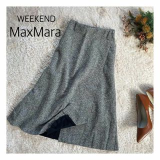 ウィークエンドマックスマーラ(Weekend Max Mara)のウィークエンドマックスマーラ　ウール100% ラップスカート　38(ロングスカート)