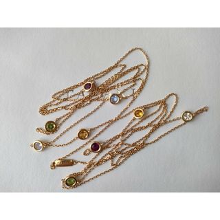 タサキ TASAKI 田崎 マルチカラー ストーン ダイヤ ネックレス ペンダント K18 WG × マルチカラーストーン × ダイヤ 0.21ct 8728