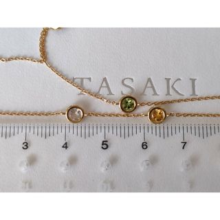 タサキ TASAKI 田崎 マルチカラー ストーン ダイヤ ネックレス ペンダント K18 WG × マルチカラーストーン × ダイヤ 0.21ct 8728