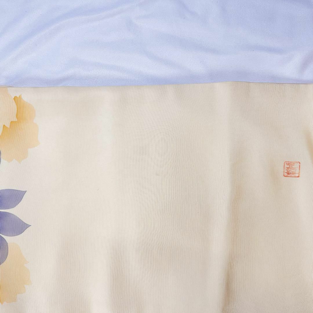 作家もの 薔薇模様 塩瀬の名古屋帯 着物 カジュアル