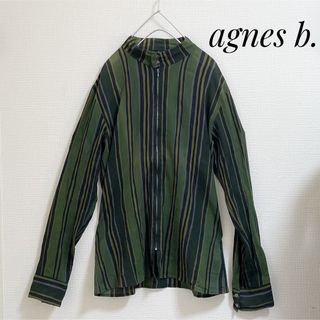 アニエスベー(agnes b.)のアニエスベー　ブラウス　レディース　L  秋冬　ジップアップ　レア　緑(シャツ/ブラウス(長袖/七分))