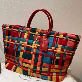 プラダ(PRADA)の美品♦︎PRADA♦︎プラダ マルチカラー ナイロンハンドバッグ カラフル(ハンドバッグ)