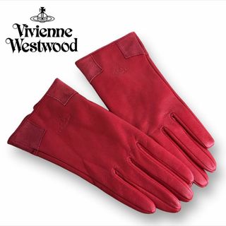 【送料無料】★Vivienne Westwood レザーグローブ 手袋 レッド