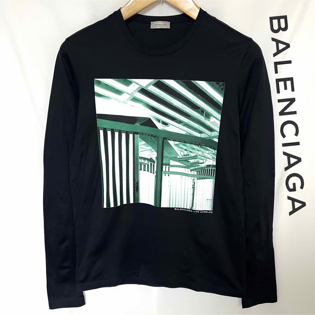 トップスBALENCIAGA フォト プリント ロングTシャツ XS