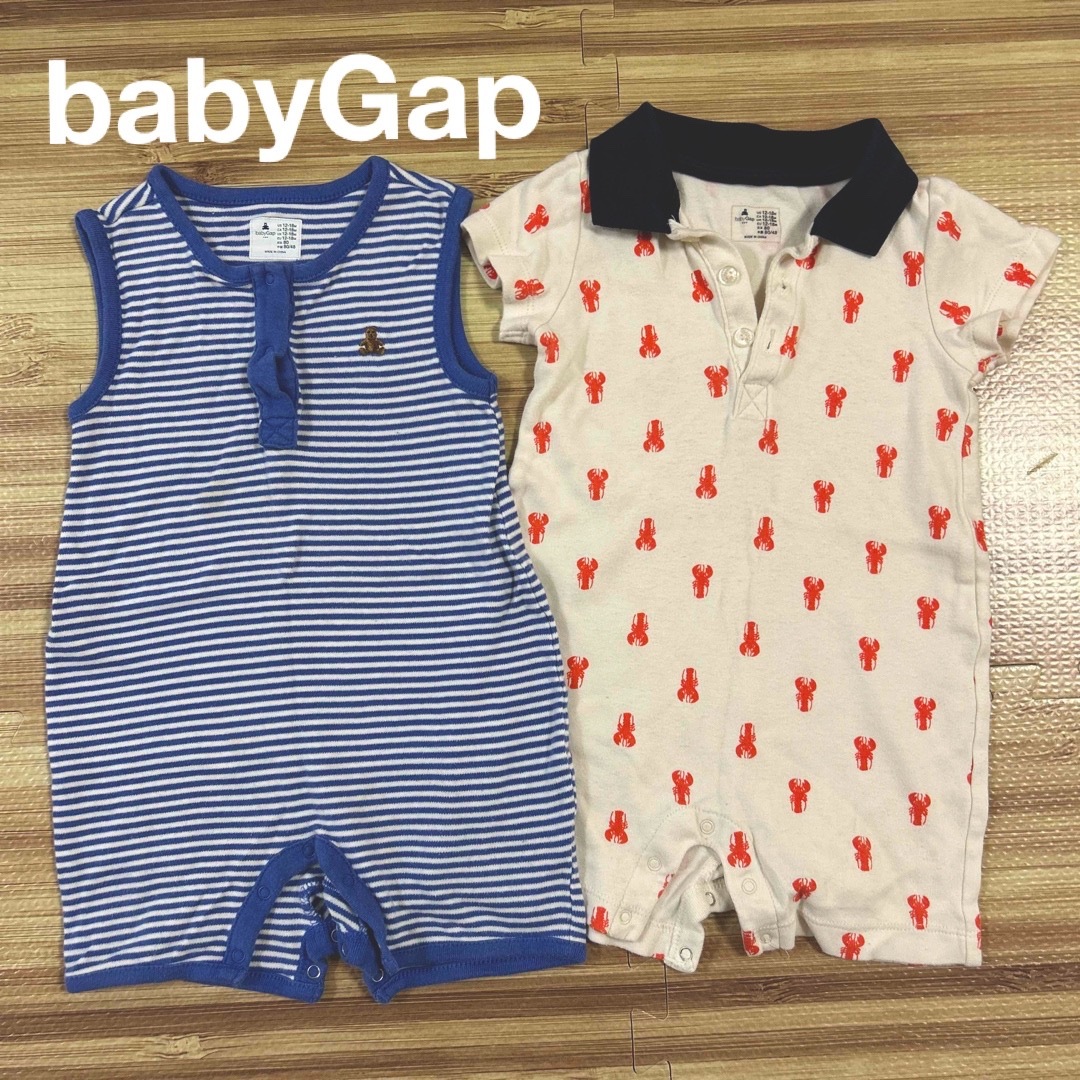 babyGAP(ベビーギャップ)のbabyGap 半袖 ノースリーブ タンクトップ キッズ/ベビー/マタニティのベビー服(~85cm)(ロンパース)の商品写真