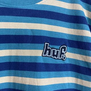 HUF - 【人気ボーダー】HUFワンポイント刺繍ロゴ古着Tシャツ半袖マルチ ...