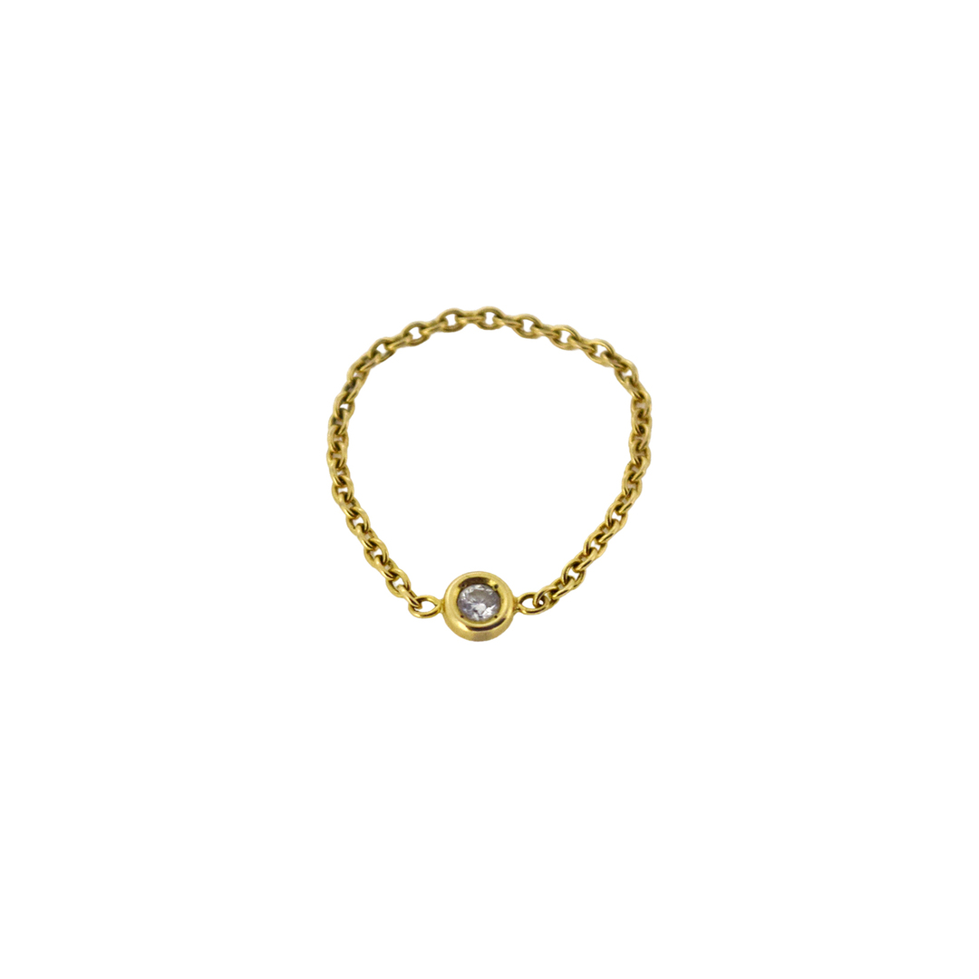 Dior(ディオール)のDIOR ディオール  ミミウィ ダイヤ チェーン K18YG  14068  レディース リング 指輪 レディースのアクセサリー(リング(指輪))の商品写真