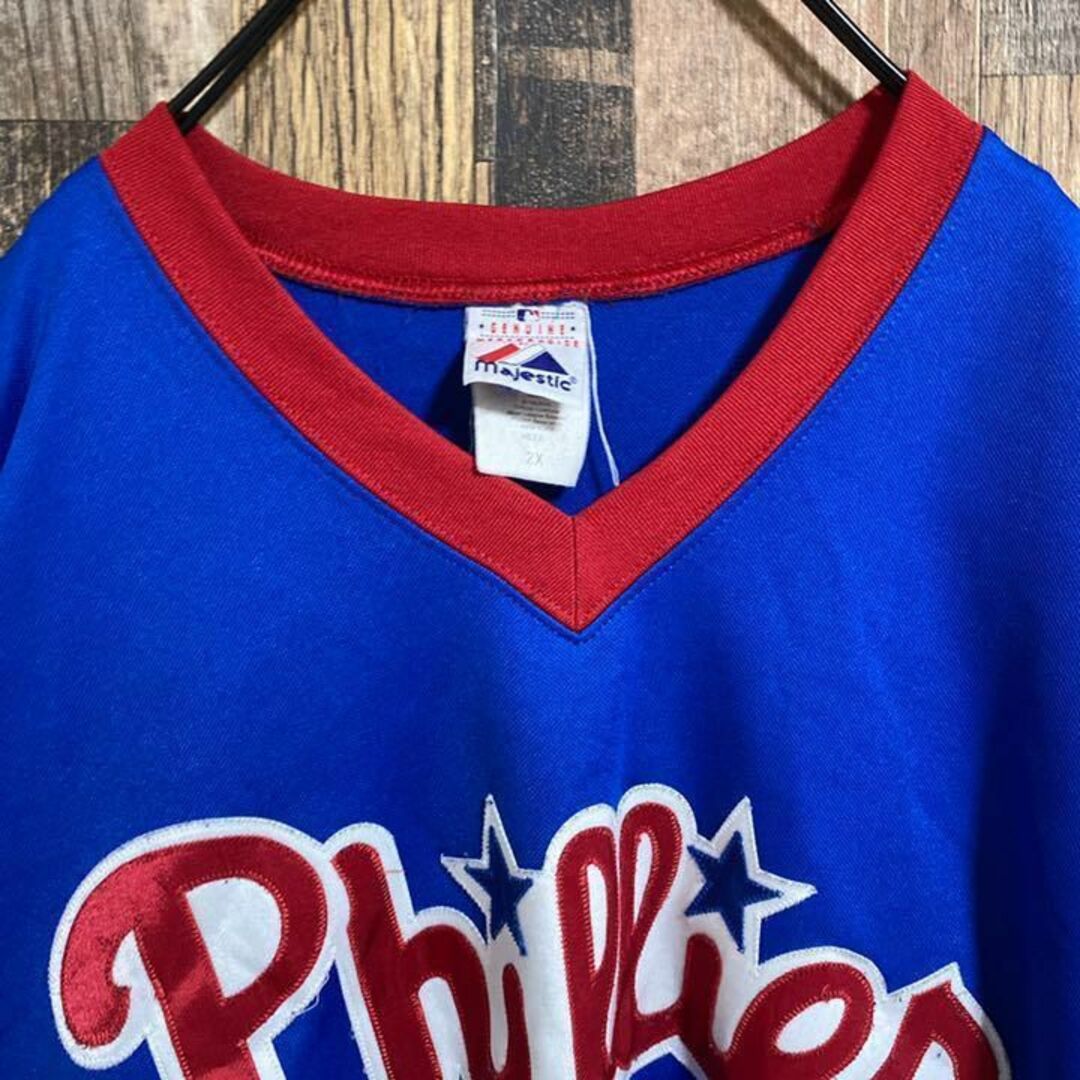 マジェスティック MLB 野球 フィラデルフィア・フィリーズ ゲームシャツ ロゴ