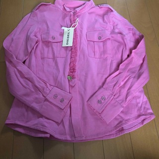 ディーゼル(DIESEL)のdieselキッズポロシャツピンク長袖サイズ6(Tシャツ/カットソー)
