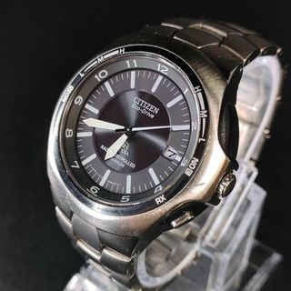 CITIZEN - 極美品【稼働品】CITIZEN シチズン アテッサ A412 ブラック