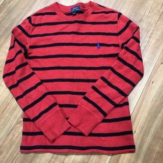 ポロラルフローレン(POLO RALPH LAUREN)のポロラルフローレン140長袖Tシャツ　赤黒(Tシャツ/カットソー)