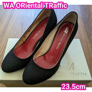 ダブルエーオリエンタルトラフィック(WA ORiental TRaffic)のWA ORiental TRaffic/ 秋冬 パンプス レース ブラック 37(ミュール)