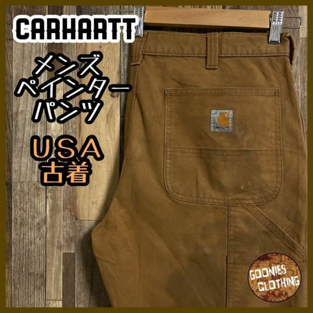 carhartt - カーハート メンズ ペインターパンツ 茶 ロゴ ダック 34 L