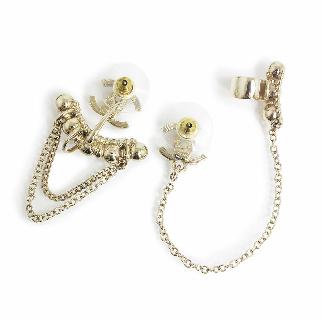 CHANEL - シャネル ココマーク ラインストーン チェーン ピアス