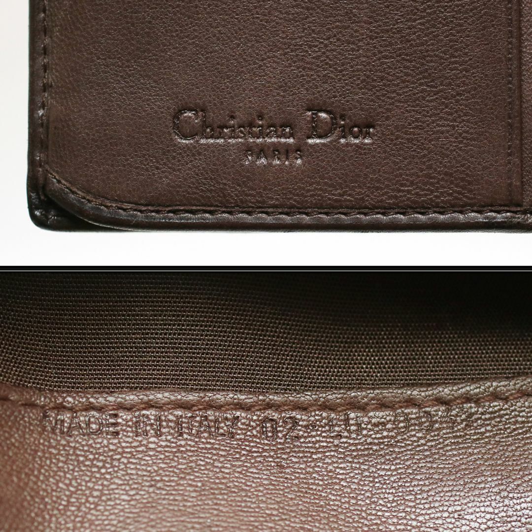 Christian Dior(クリスチャンディオール)の【ヴィンテージ】◇ディオール◇ ブラウン / レザー / Wホック 長財布 レディースのファッション小物(財布)の商品写真