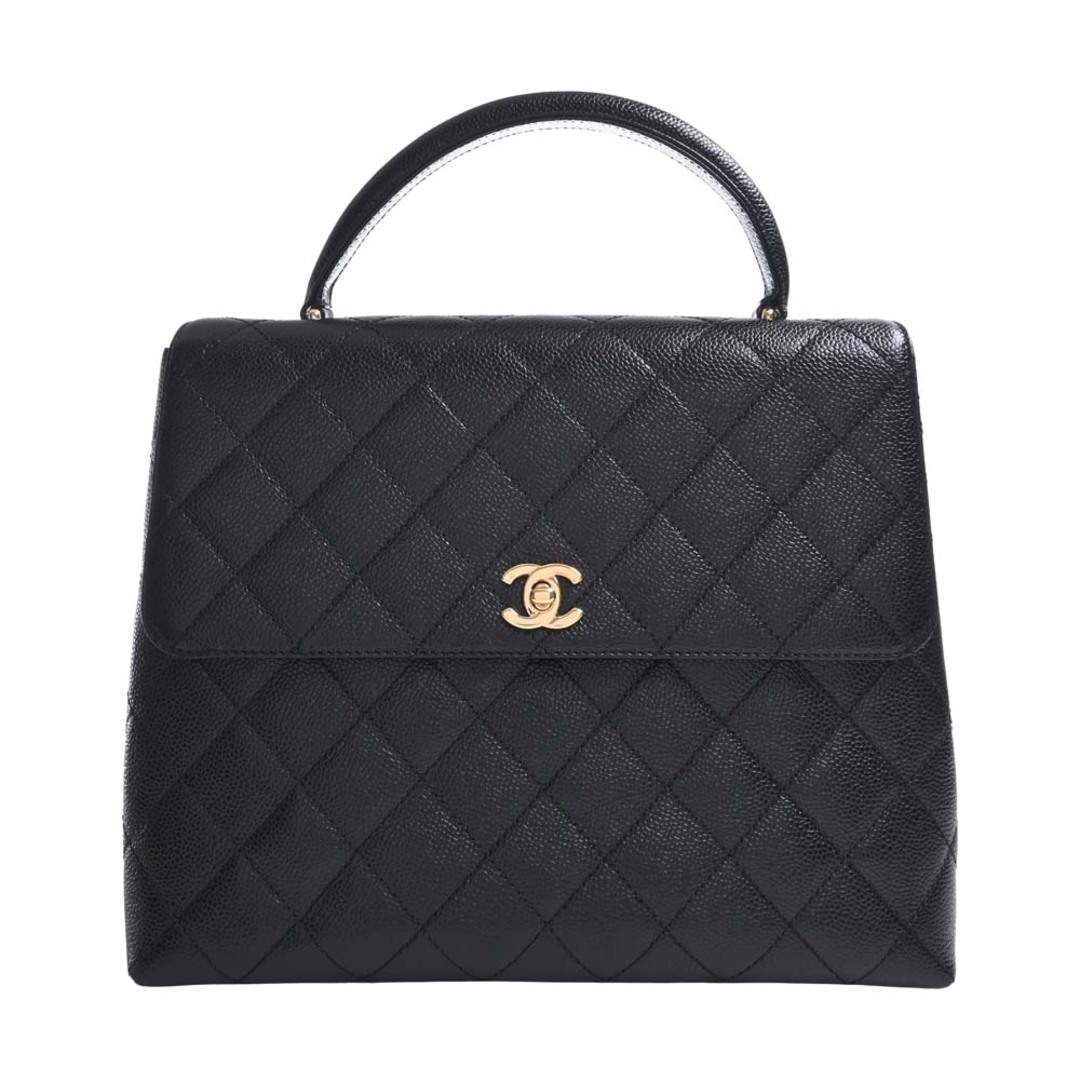 バッグCHANEL シャネル キャビアスキン マトラッセ ココマーク ハンドバッグ - ブラック by